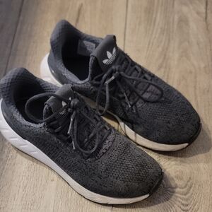 Adidas Charcoal Knit Sneakers